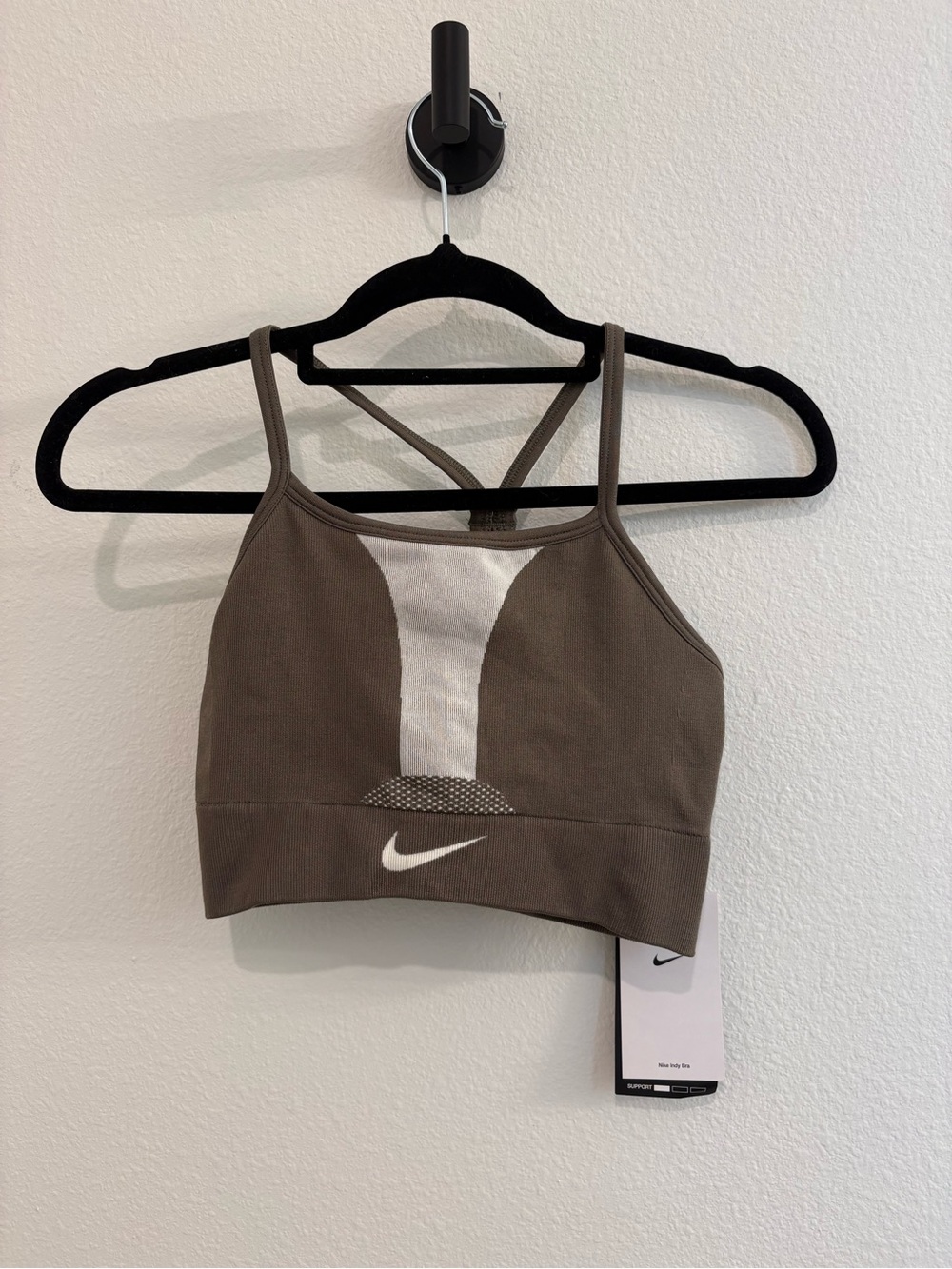 Nike Girl's Brown Mesh-Accent Sports Bra Size XL